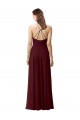 Sleeveless Halter Neck Criss Cross Back Soft Chiffon A-Line Bridesmaid Dress Brisbane
