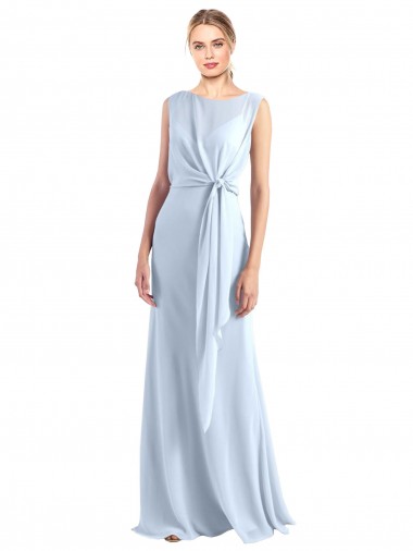 Sleeveless V-Neck Keyhole Back Chiffon A-Line Bridesmaid Dress / Evening Gowns Brisbane