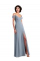 Sleeveless Off the Shoulder Chiffon A-Line Formal Dress / Bridesmaid Dress Brisbane