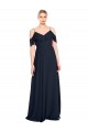 Sleeveless Off the Shoulder V-Back Lxue Chiffon A-Line Bridesmaid Dress Brisbane