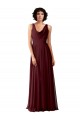 Sleeveless Cowl Neck V-Back Soft Chiffon A-Line Bridesmaid Dress Brisbane