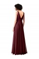 Sleeveless Cowl Neck V-Back Soft Chiffon A-Line Bridesmaid Dress Brisbane