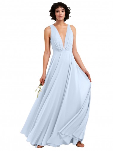 Sleeveless V-Neck Soft Chiffon A-Line Bridesmaid Dresses Brisbane