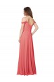 Sleeveless Desert Rose Off the Shoulder Low Back Soft Chiffon A-Line Bridesmaid Dress Brisbane