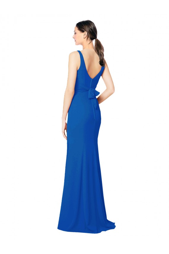 Sleeveless Sweetheart Low Back Chiffon Sheath Bridesmaid Dress / Evening Dress Brisbane