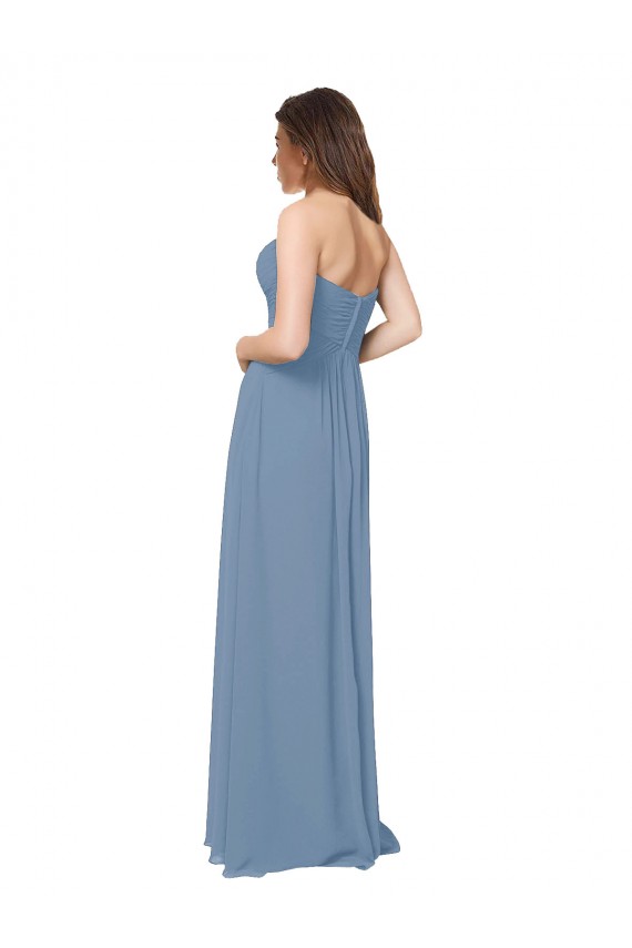 Sleeveless Sweetheart Low Back Chiffon A-Line Bridesmaid Dress / Evening Gowns Brisbane