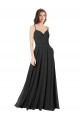 Sleeveless Black Sweetheart Open Back Chiffon A-Line Formal Dress / Bridesmaid Dress Brisbane