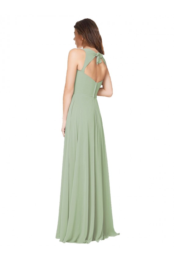 Sleeveless Sweetheart Open Back Soft Chiffon A-Line Formal Dress / Bridesmaid Dress Brisbane