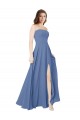 Sleeveless Strapless Open Back Soft Chiffon A-Line Formal Dress / Bridesmaid Dress Brisbane