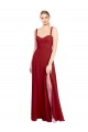 Sleeveless Red Sweetheart Soft Chiffon A-Line Bridesmaid Dress Brisbane