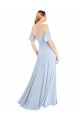 Flutter Sleeves Off the Shoulder V-Back Soft Chiffon A-Line Formal Dress / Bridesmaid Dress Brisbane
