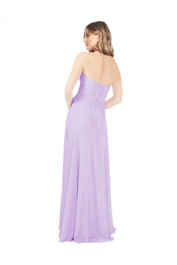 Sleeveless Lilac Sweetheart Chiffon A-Line Bridesmaid Dress Brisbane