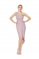 Sleeveless One Shoulder V-Back Soft Chiffon Mermaid High Low Evening Gown / Prom Dress / Bridesmaid Dress Brisbane