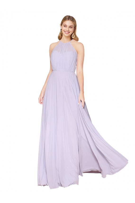Sleeveless Halter Neck Soft Chiffon A-Line Formal Evening Gown / Prom Dress / Bridesmaid Dress Brisbane