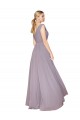 Sleeveless Dusty Rose V-Neck V-Back Soft Chiffon A-Line Formal Evening Gown / Prom Dress / Bridesmaid Dress Brisbane
