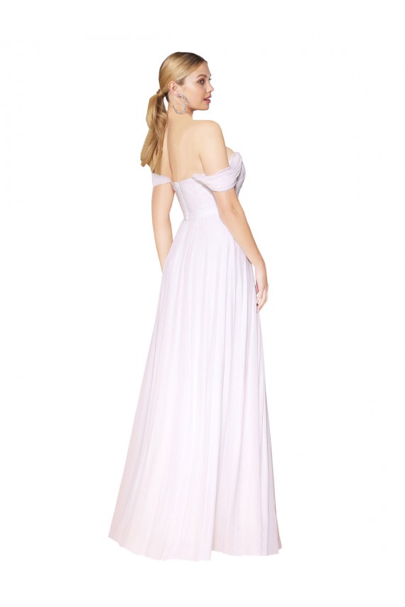 Sleeveless Off the Shoulder Soft Chiffon A-Line Formal Evening Gown / Prom Dress / Bridesmaid Dress Brisbane