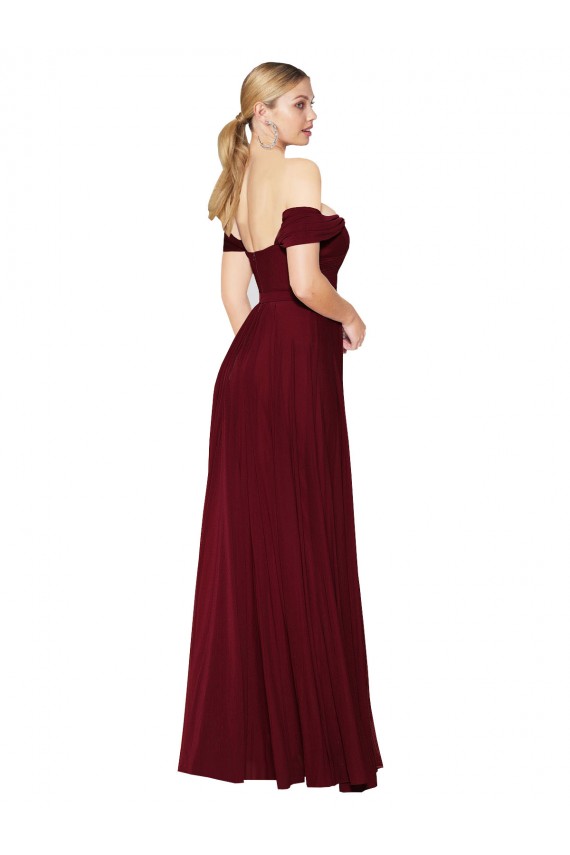 Sleeveless Off the Shoulder Soft Chiffon Mermaid Formal Dress / Bridesmaid Dress Brisbane