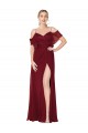Cold Shoulder Off the Shoulder V-Back Soft Chiffon Trumpet Formal Evening Gown / Prom Dress / Bridesmaid Dress Brisbane