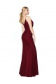 Sleeveless Burgundy V-Neck V-Back Soft Chiffon Mermaid Formal Evening Gown / Prom Dress / Bridesmaid Dress Brisbane