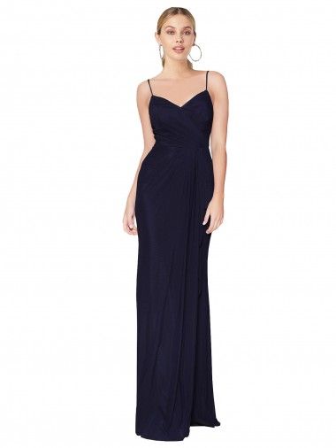 Sleeveless Spaghetti Straps V-Back Soft Chiffon Mermaid Bridesmaid Dress / Formal Dress Brisbane