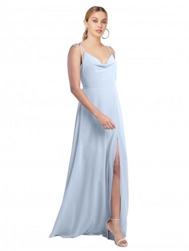 Sleeveless Spaghetti Straps V-Back Chiffon A-Line Bridesmaid Dress / Evening Gowns Brisbane