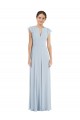 Flutter Sleeves Bateau Neck V-Back Soft Chiffon A-Line Formal Evening Gown / Bridesmaid Dress Brisbane