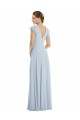 Flutter Sleeves Bateau Neck V-Back Soft Chiffon A-Line Formal Evening Gown / Bridesmaid Dress Brisbane