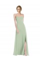 Sleeveless Scoop Neck Criss Cross Back Soft Chiffon A-Line Semi Formal Evening Dress / Bridesmaid Dress Brisbane