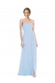 Sleeveless Light Sky Blue Sweetheart Soft Chiffon A-Line Evening Dresses Brisbane
