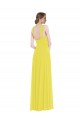 Sleeveless Yellow Spaghetti Straps Soft Chiffon A-Line Semi Formal Evening Dress / Bridesmaid Dress Brisbane