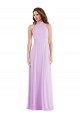 Sleeveless Halter Neck Low Back Soft Chiffon A-Line Semi Formal Evening Dress / Bridesmaid Dress Brisbane