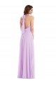 Sleeveless Halter Neck Low Back Soft Chiffon A-Line Semi Formal Evening Dress / Bridesmaid Dress Brisbane