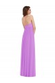Sleeveless Violet Sweetheart Low Back Soft Chiffon A-Line Semi Formal Evening Dress / Bridesmaid Dress Brisbane