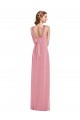 Sleeveless Skin Pink Halter Neck Open Back Soft Chiffon A-Line Semi Formal Evening Dress / Bridesmaid Dress Brisbane