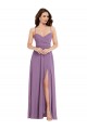 Sleeveless Spaghetti Straps Low Back Soft Chiffon A-Line Bridesmaid Dress / Formal Dress Brisbane