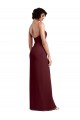 Sleeveless Burgundy Gold Spaghetti Straps Open Back Soft Chiffon A-Line Evening Dress / Bridesmaid Dress Brisbane