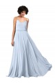 Sleeveless Light Sky Blue Spaghetti Straps Low Back Soft Chiffon A-Line Formal Dress / Bridesmaid Dress Brisbane