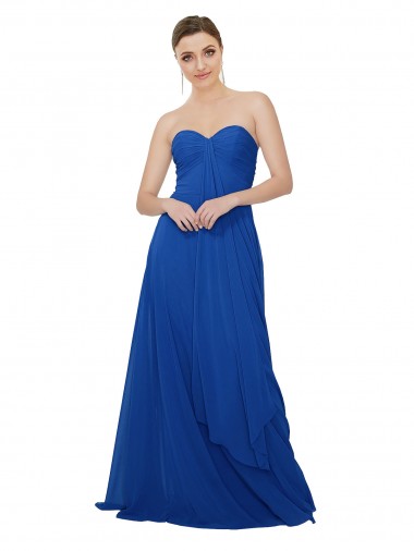 Sleeveless Sweetheart Keyhole Back Chiffon A-Line Bridesmaid Dress / Evening Dress Brisbane