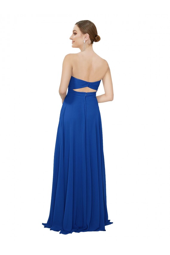 Sleeveless Sweetheart Keyhole Back Chiffon A-Line Bridesmaid Dress / Evening Dress Brisbane