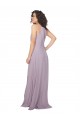 Sleeveless Pink Glow Halter Neck Keyhole Back Chiffon A-Line Bridesmaid Dress / Evening Dress Brisbane