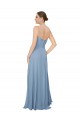 Sleeveless Dusty Blue Sweetheart Low Back Chiffon A-Line Bridesmaid Dress / Evening Dress Brisbane