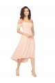Cold Shoulder Square Neck Low Back Soft Chiffon A-Line High Low Bridesmaid Dress Brisbane