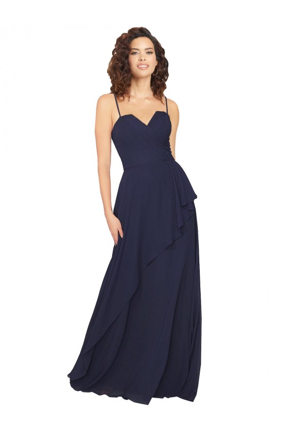 Sleeveless V-Neck Low Back Chiffon A-Line Bridesmaid Dress / Formal Dress Brisbane