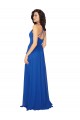Sleeveless Royal Blue V-Neck Criss Cross Back Soft Chiffon A-Line Evening Dress / Bridesmaid Dress Brisbane