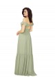Cold Shoulder V-Neck Keyhole Back Soft Chiffon A-Line Bridesmaid Dress Brisbane