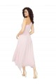 Sleeveless Black One Shoulder Soft Chiffon A-Line High Low Bridesmaid Dress Brisbane