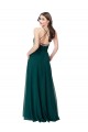 Sleeveless V-Neck Criss Cross Back Chiffon A-Line Wedding Party Dress Brisbane