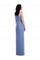 Sleeveless Jewel Neck Keyhole Back Soft Chiffon A-Line Bridesmaid Dress Brisbane