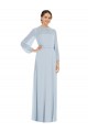 Puff Sleeves Strapless Keyhole Back Soft Chiffon A-Line Formal Evening Gown / Bridesmaid Dress Brisbane