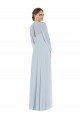 Puff Sleeves Strapless Keyhole Back Soft Chiffon A-Line Formal Evening Gown / Bridesmaid Dress Brisbane